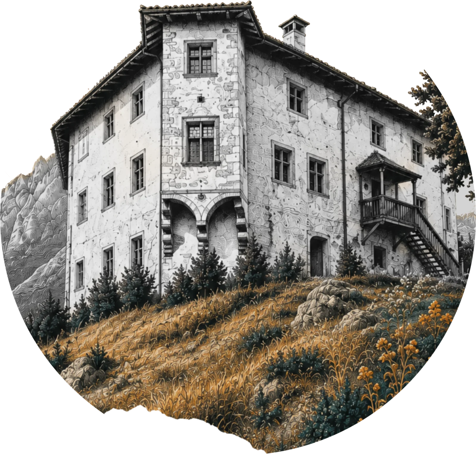 Illustration der Tammerburg in Lienz