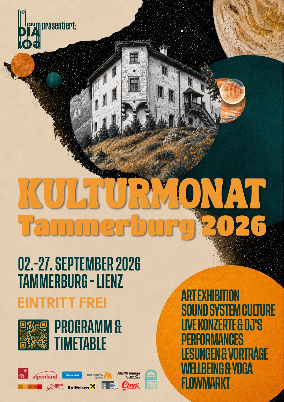 Kulturmonat Tammerburg 2026, vollständiges Poster